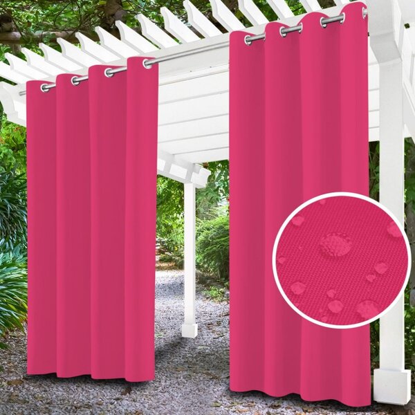 Záhradný záves do altánku na krúžkoch MIG34 fuchsia Farba Fuchsia Rozmery 155x180 cm