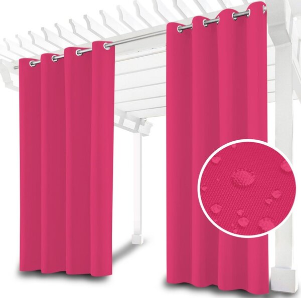 Záhradný záves do altánku na krúžkoch MIG34 fuchsia Farba Fuchsia Rozmery 155x180 cm