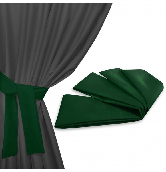 Stuha na upínanie záhradných závesov 160x8 cm tmavozelená Farba Zelená