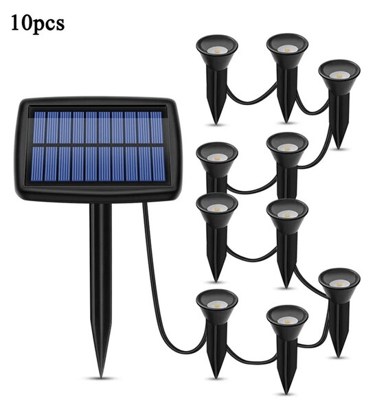Bezdoteku LEDsolar vonkajšie svetlo na osvetlenie cesty, 10 LED, bezdrôtové, iPRO, 0,5W, teplá farba