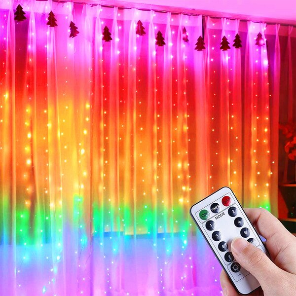 Bezdoteku LEDSolar 300 Vianočná reťaz 30m USB s háčikmi, 300 LED, diaľkové ovládanie, Multicolor