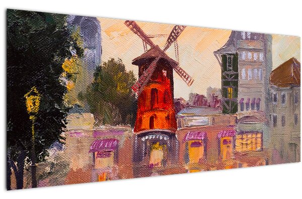 Obraz - Moulin rouge, Paríž, Francúzsko (120x50 cm)