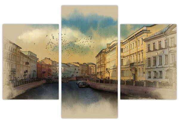 Obraz - Moyka rieka, Petrohrad, Rusko (90x60 cm)