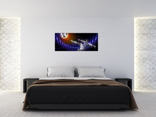 Obraz futbalistu v skoku (120x50 cm)
