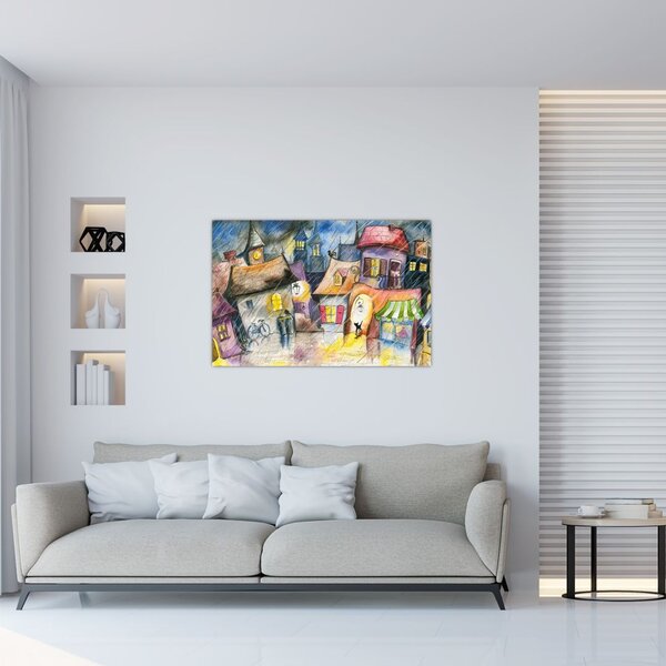 Obraz - Daždivý večer (90x60 cm)