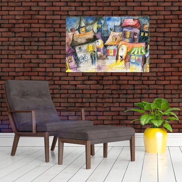 Obraz - Daždivý večer (90x60 cm)