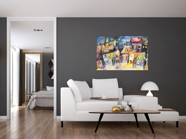 Obraz - Daždivý večer (90x60 cm)