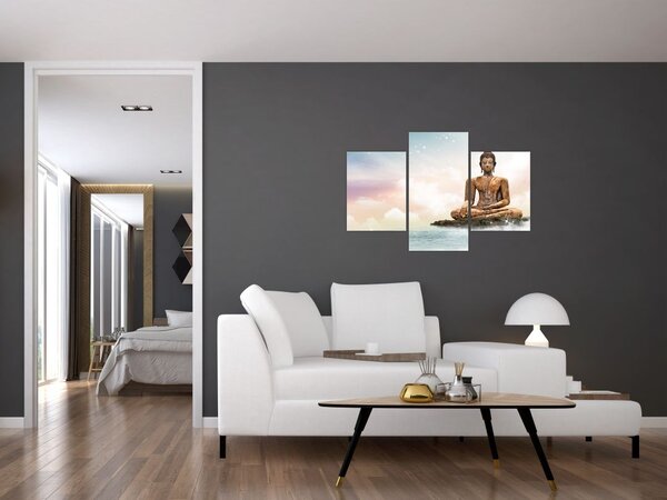 Obraz - Budha dozerajúci na zemi (90x60 cm)