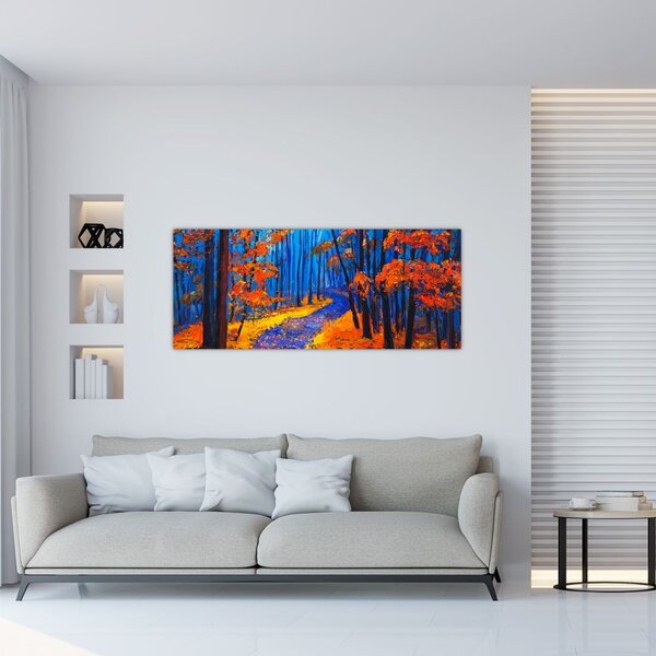 Obraz jesenného lesa (120x50 cm)