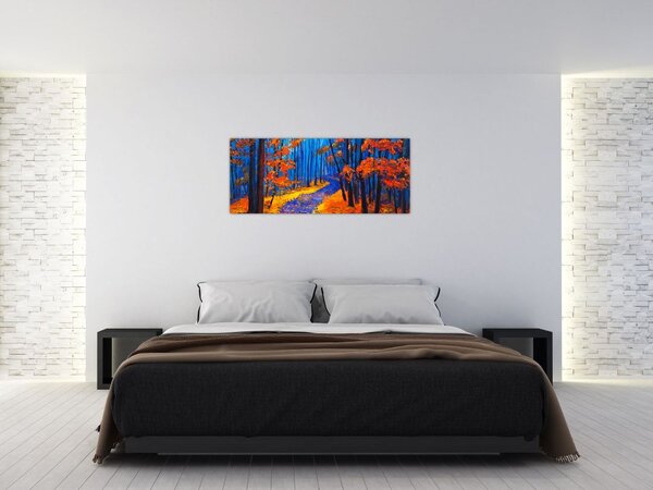 Obraz jesenného lesa (120x50 cm)