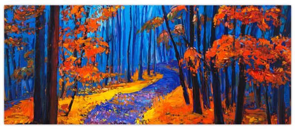Obraz jesenného lesa (120x50 cm)