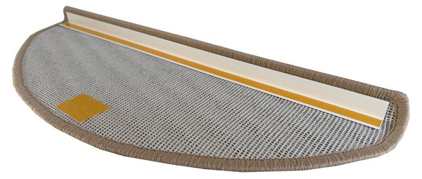 Vopi Nášľapy na schody Capri svetlo béžový polkruh, samolepiaci - 24x65 polkruh (rozmer vrátane ohybu)