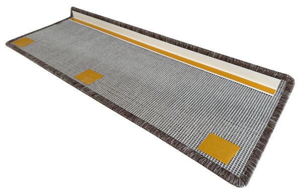 Vopi Nášľapy na schody Apollo Soft hnedý obdĺžnik - 24x65 obdĺžnik (rozmer vrátane ohybu)