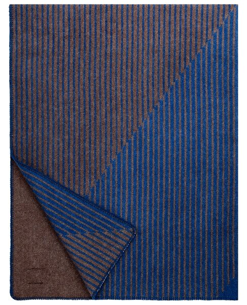 Lapuan Kankurit Vlnená deka Rinne 130x180, modro-hnedá
