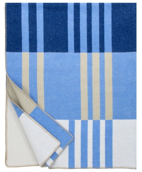 Vlnená deka Toffee 130x180, čučoriedkovo modrá