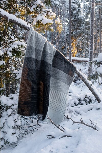Vlnená deka Kaamos 100x150, čierna / Finnsheep