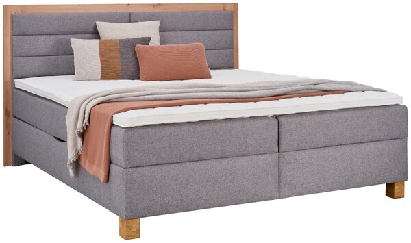 BOXSPRINGOVÁ POSTEĽ, 180/200 cm, sivá, dub artisan Carryhome - Postele