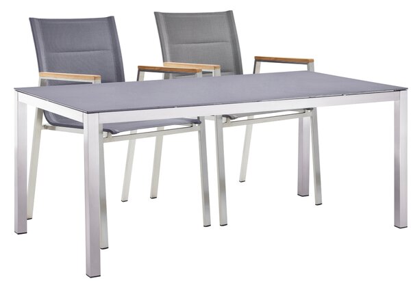 ZÁHRADNÝ STÔL, kov, sklo, 180/90/75 cm Amatio - Záhradné stoly