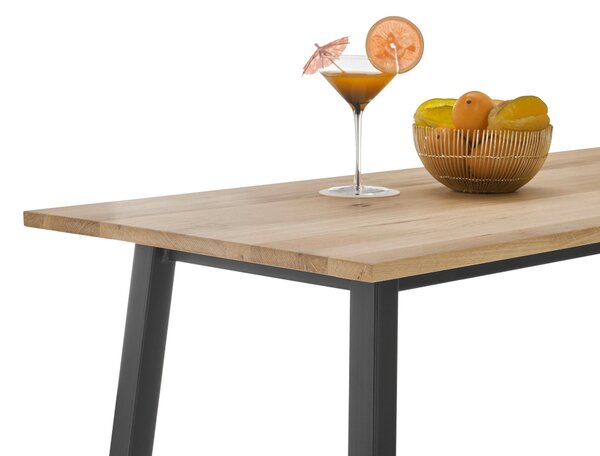 BAROVÝ STÔL, dub, čierna, farba duba, 120/60/104 cm Boxxx - Online Only jedálne, Online Only