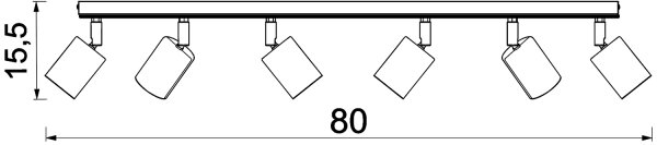 Bodové svietidlo TULON 6xGU10/8W/230V biela/dub