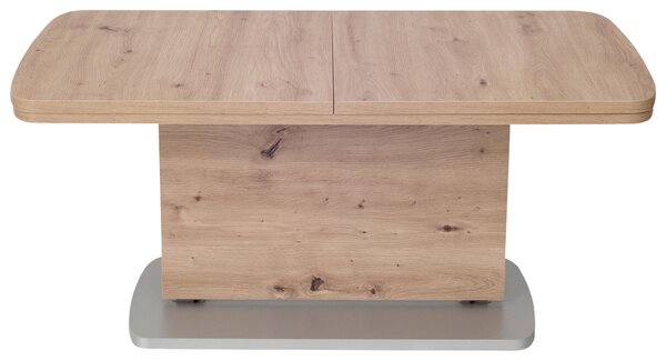KONFERENČNÝ STOLÍK, strieborná, farba duba, kompozitné drevo, 110/63/53 cm Venda - Stolíky do obývačky