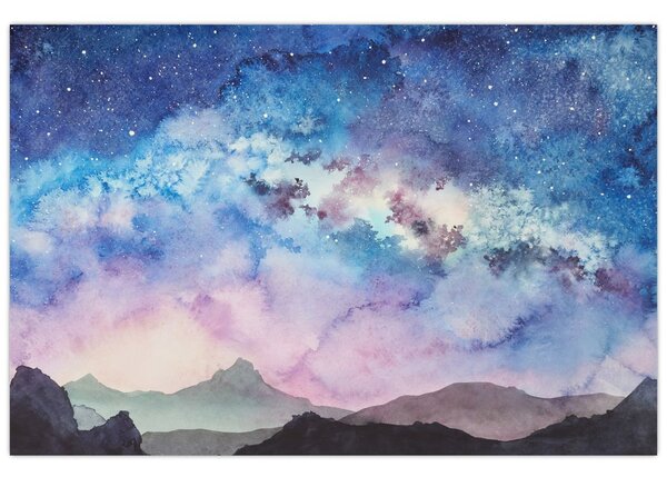 Obraz - Mliečna dráha, aquarel (90x60 cm)