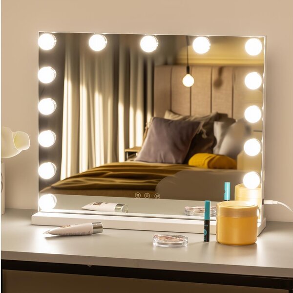 Brilagi - LED stmievateľné make-up zrkadlo HOLLYWOOD LED/15W/230V 3000/4000/6500