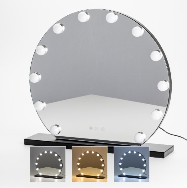 Brilagi - LED stmievateľné make-up zrkadlo HOLLYWOOD LED/12W/230V 3000-6500K