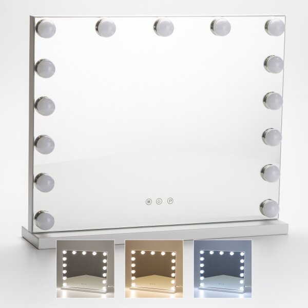 Brilagi - LED stmievateľné make-up zrkadlo HOLLYWOOD LED/15W/230V 3000/4000/6500