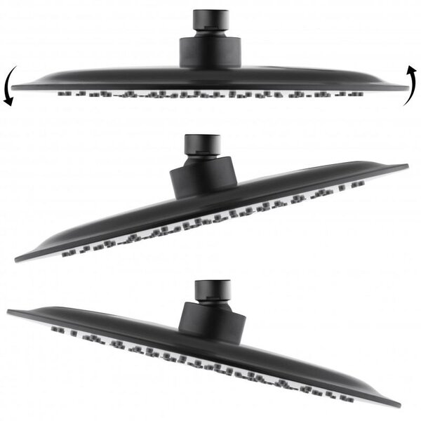 Erga Erga, SLIM sprchová hlavica s priemerom 25cm, čierna matná, ERG-YKA-BP.BRG25-BLK
