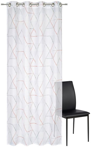 ZÁVES S OČKAMI, polopriehľadné, 140/245 cm Esposa - Záclony & závesy