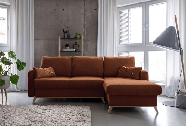 ROHOVÁ SEDAČKA, textil, terakotová MID.YOU - Sedačky, Online Only