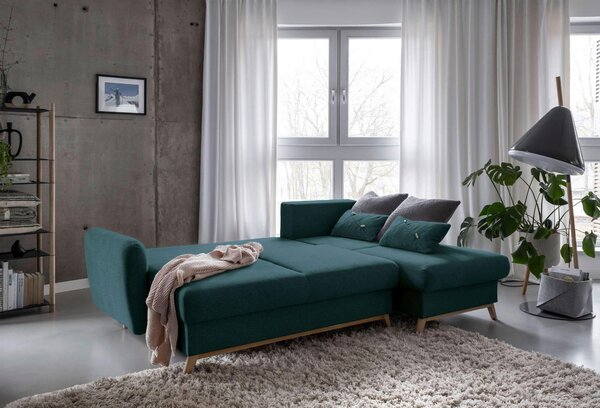 ROHOVÁ SEDAČKA, textil, tyrkysová MID.YOU - Sedačky, Online Only