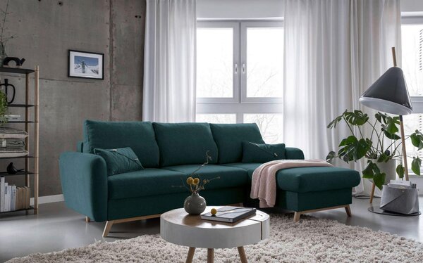 ROHOVÁ SEDAČKA, textil, tyrkysová MID.YOU - Sedačky, Online Only