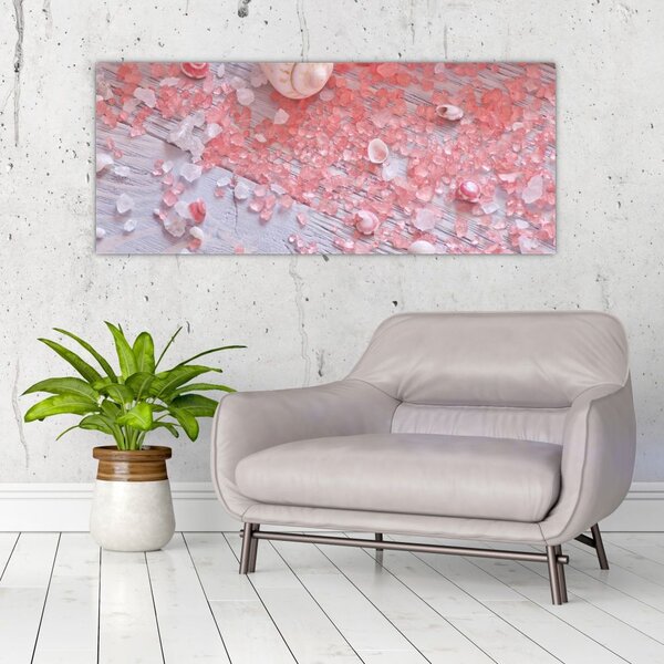 Obraz - Prímorská atmosféra v ružových odtieňoch (120x50 cm)