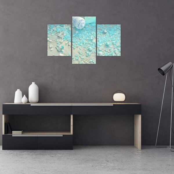 Obraz - Prímorská atmosféra v tyrkysových odtieňoch (90x60 cm)