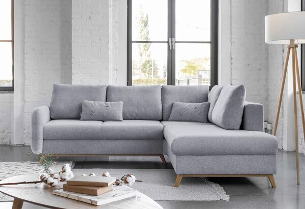 ROHOVÁ SEDAČKA, textil, svetlosivá MID.YOU - Sedačky, Online Only