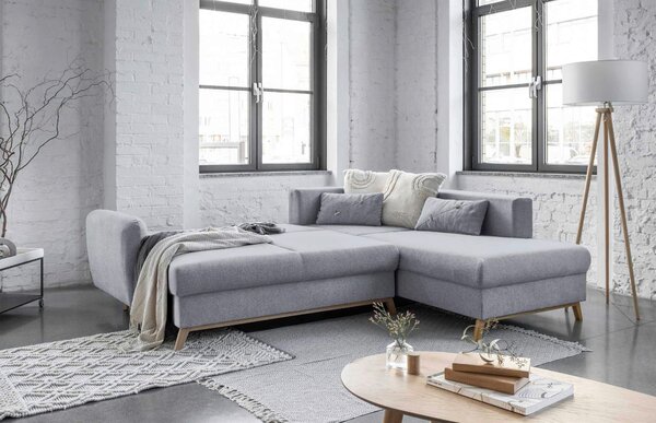 ROHOVÁ SEDAČKA, textil, svetlosivá MID.YOU - Sedačky, Online Only