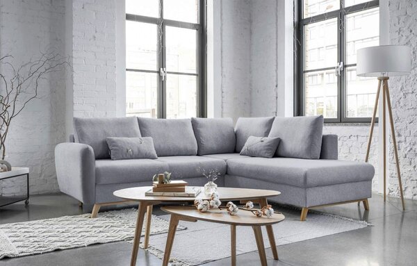 ROHOVÁ SEDAČKA, textil, svetlosivá MID.YOU - Sedačky, Online Only