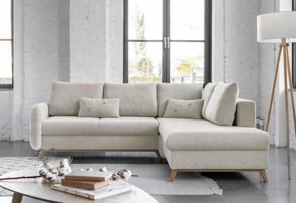 ROHOVÁ SEDAČKA, textil, béžová MID.YOU - Sedačky, Online Only