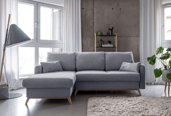 ROHOVÁ SEDAČKA, textil, svetlosivá MID.YOU - Sedačky, Online Only