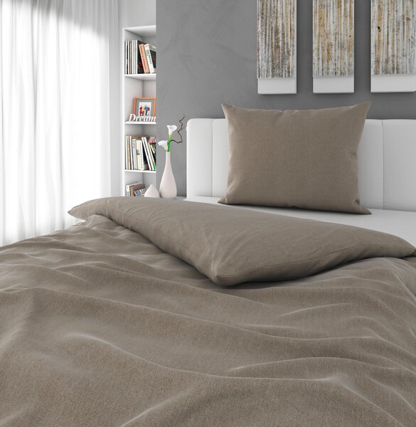 POSTEĽNÁ BIELIZEŇ, satén, taupe, 140/200 cm Novel - Obliečky & plachty