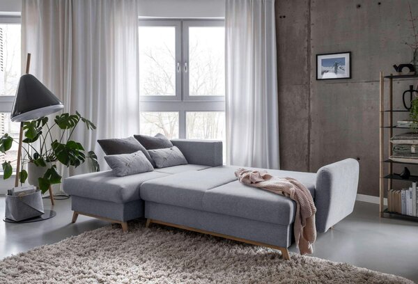 ROHOVÁ SEDAČKA, textil, svetlosivá MID.YOU - Sedačky, Online Only