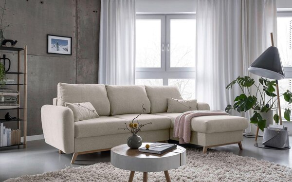 ROHOVÁ SEDAČKA, textil, béžová MID.YOU - Sedačky, Online Only