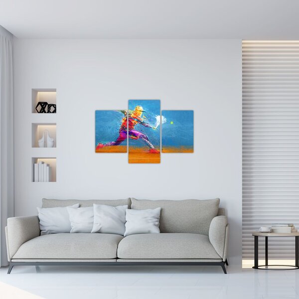 Obraz - Maľovaný tenista (90x60 cm)