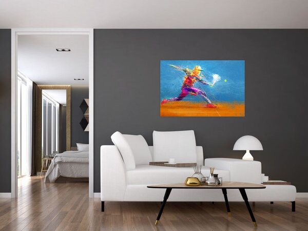 Obraz - Maľovaný tenista (90x60 cm)