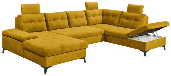 SEDACIA SÚPRAVA, textil, žltá MID.YOU - Sedačky, Online Only