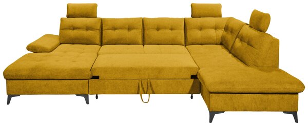 SEDACIA SÚPRAVA, textil, žltá MID.YOU - Sedačky, Online Only