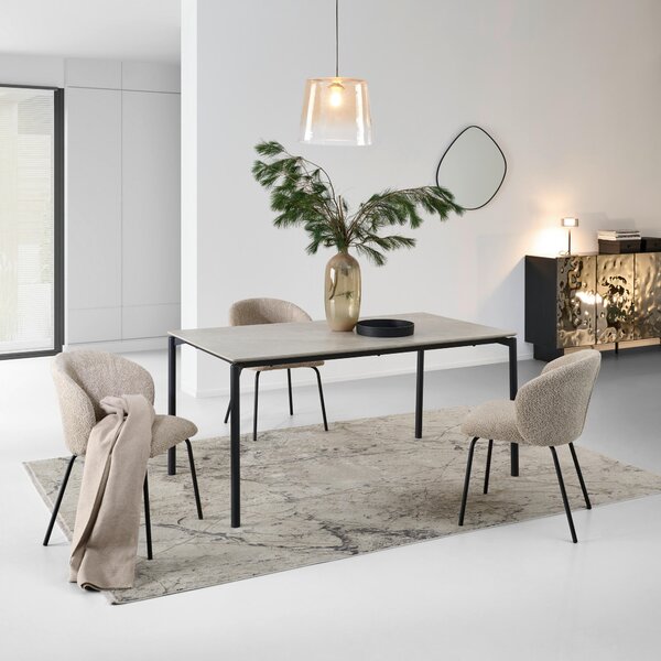 JEDÁLENSKÝ STÔL, sivá, 160/90/76 cm P & B - Online Only jedálne, Online Only