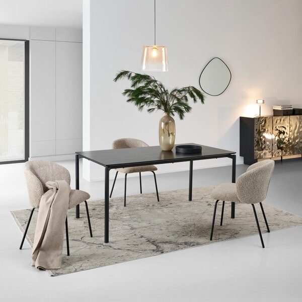 JEDÁLENSKÝ STÔL, čierna, 160/90/76 cm P & B - Online Only jedálne, Online Only